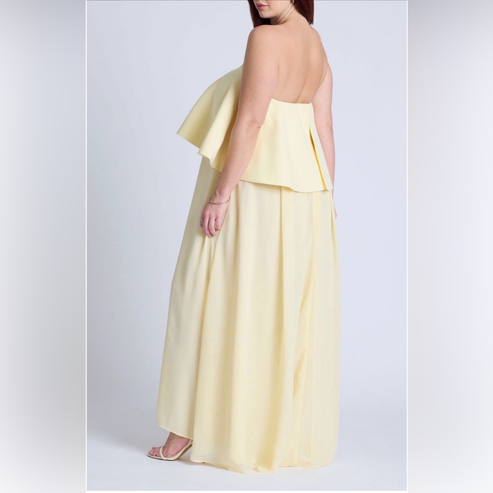 ELOQUII Peplum Yellow Bodice Gown - Picture 2 of 3